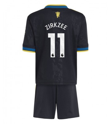 Manchester United Joshua Zirkzee #11 Replika Babytøj Tredje sæt Børn 2025-26 Kortærmet (+ Korte bukser)